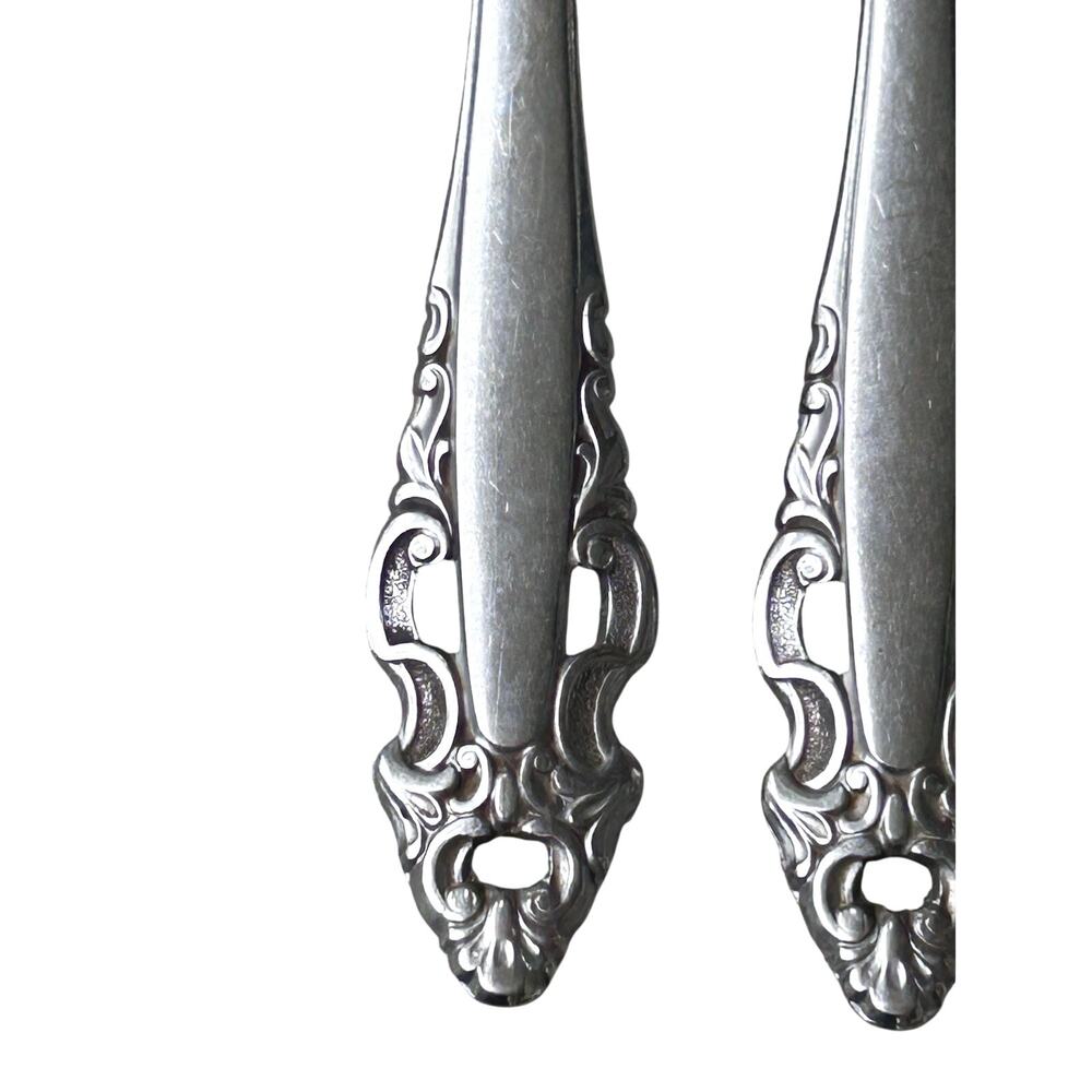 Gorham Pierced Baroque Stainless Flatware Forks x4